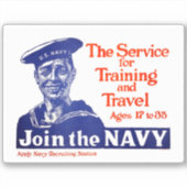 U.S. Navy Recruiting Poster Sticker (Voorkant)