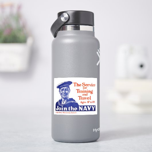 U.S. Navy Recruiting Poster Sticker (HydroFlask)