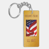 U.S. NAVY Rectangle (dubbelzijdig) Sleutelhanger (Voorkant Links)