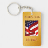 U.S. NAVY Rectangle (dubbelzijdig) Sleutelhanger (Voorkant)