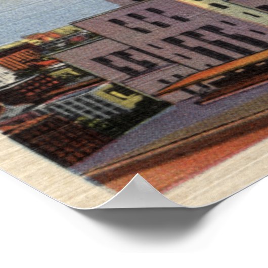 U. S. Post Kantoor, City Hall en Federal Building Poster (Hoek)