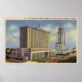 U. S. Post Kantoor, City Hall en Federal Building Poster (Voorkant)