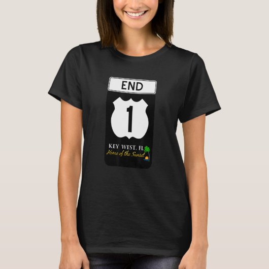 U.S. Route 1's iconische Key West A1A T-shirt (Voorkant)