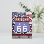U.S. ROUTE 66 Arizona-teken Briefkaart (Staand voorkant)