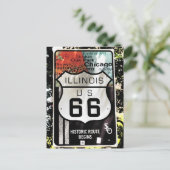 U.S. ROUTE 66 Illinois sign Briefkaart (Staand voorkant)