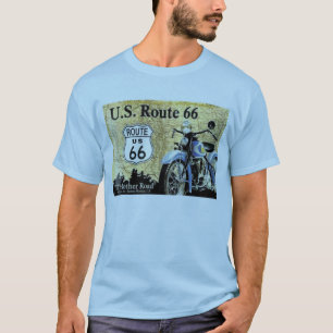 "-U.S. Route 66 met Motorcycle Ad" T-shirt