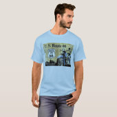 "-U.S. Route 66 met Motorcycle Ad" T-shirt (Voorkant volledig)