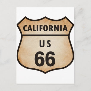 U.S. ROUTE 66-teken Briefkaart