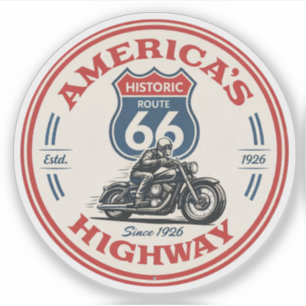 U.S. Route 66 The Mother Road historische hoofdweg Sticker