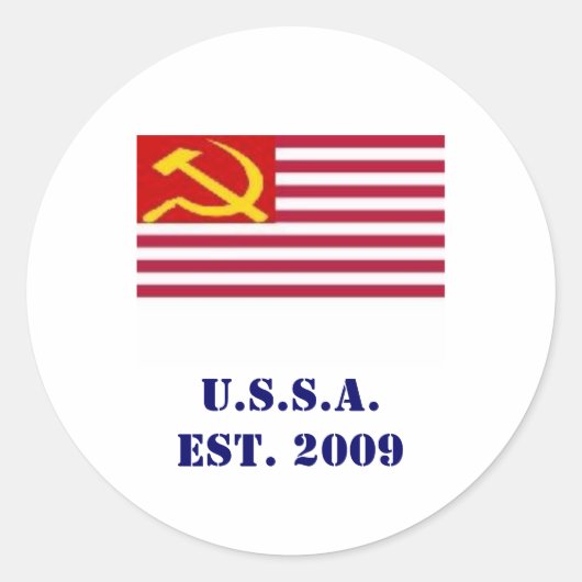 U.S.S.A.est. 2009 Ronde Sticker (Voorkant)