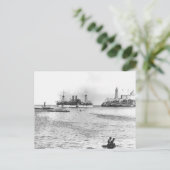U.S.S. Maine die de haven van Havana binnengaat Briefkaart (Staand voorkant)