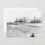 U.S.S. Maine die de haven van Havana binnengaat Briefkaart (Voorkant / Achterkant)