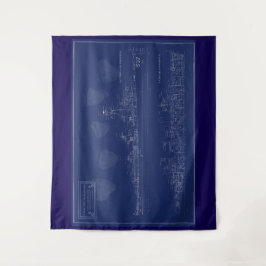 U.S.S. The Sullivans Fine Art Blueprint Wandkleed