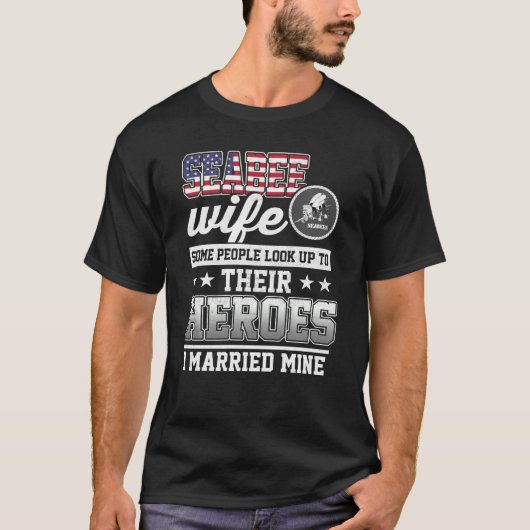 U S Seabee Proud Seabee Wife T-shirt (Voorkant)