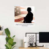 U.S. Soldier W/George washington Quote Poster (Thuiskantoor)