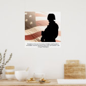 U.S. Soldier W/George washington Quote Poster (Keuken)