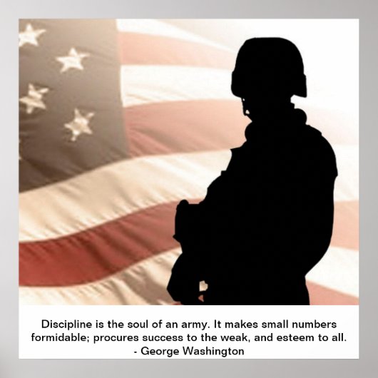 U.S. Soldier W/George washington Quote Poster (Voorkant)