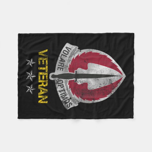 U.s Special Operations Aviation Command Veteran Ve Fleece Deken (Voorkant (Horizontaal))