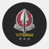 U.s Special Operations Aviation Command Veteran Ve Ronde Sticker (Voorkant)
