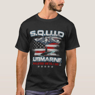 U.S Submarine Service Veteran Submariner USA Flag T-shirt