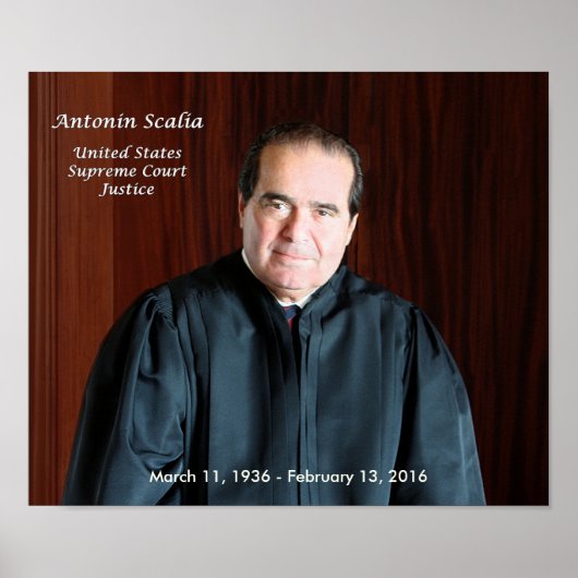 U.S. Supreme Court Justice Antonin Scalia Poster (Voorkant)
