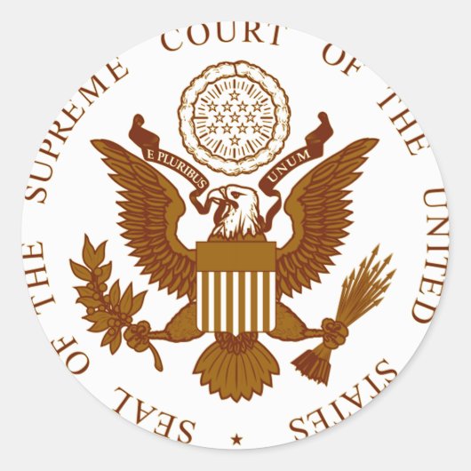 U.S. Supreme Court Seal Ronde Sticker (Voorkant)