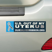 U.S. uit mijn baarmoeder Bumpersticker (Op auto)