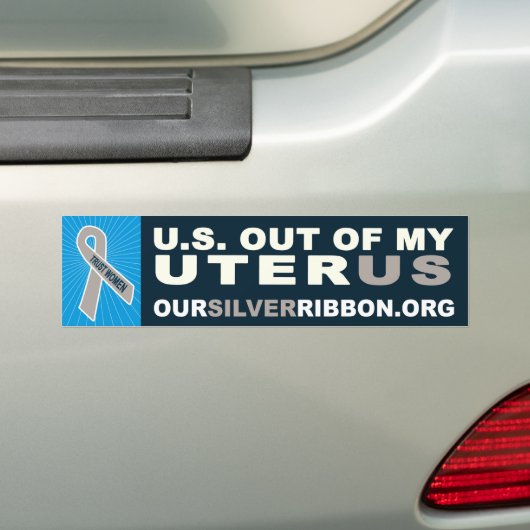 U.S. uit mijn baarmoeder Bumpersticker (Op auto)