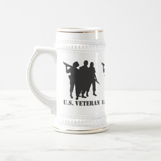 U S. VETERAN BEER STEIN BIERPUL (Links)