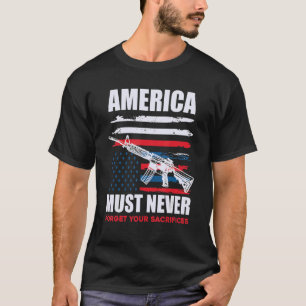 U S Veteran Rifle Vlag T-shirt