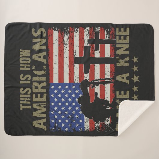 U.S. Veteran Sherpa Deken (Voorkant (horizontaal))