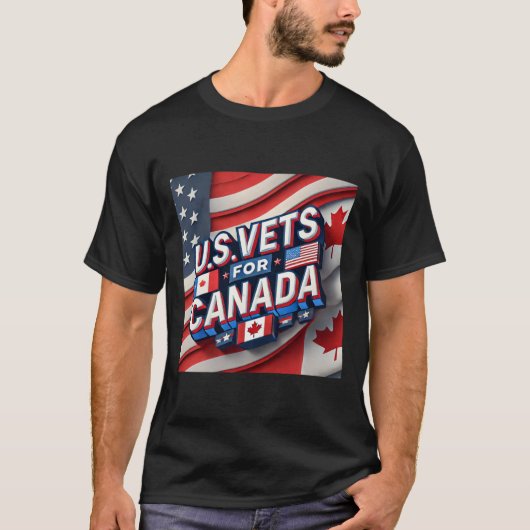 U.s. Vets For Canada Brothers In Arms Sticker  T-shirt (Voorkant)
