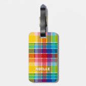 U.S. Virgin Islands Flag, Madras Bagagelabel (Achterkant verticaal)