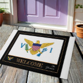 U.S. Virgin Islands huis mat, V.I. vlag / welkom Deurmat
