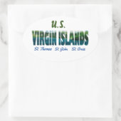 U.S. Virgin Islands Ovale Sticker (Tas)