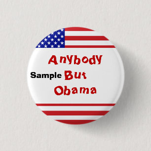 U.S. Vlag - schrijf Uw Eigen Tekst Ronde Button 3,2 Cm