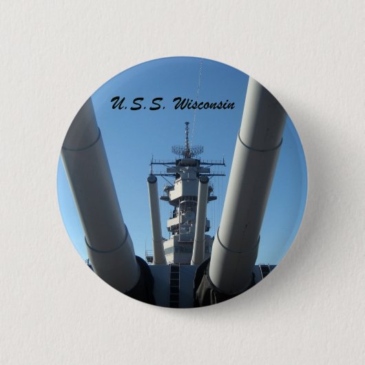 U.S. Wisconsin Ronde Button 5,7 Cm (Voorkant)