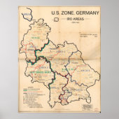 U.S. Zone, Duitsland IRO aAreas Map (nov. 1st, 194 Poster (Voorkant)