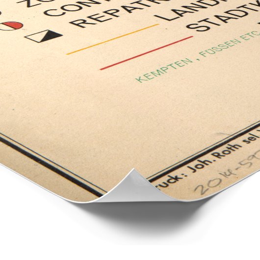 U.S. Zone, Duitsland IRO aAreas Map (nov. 1st, 194 Poster (Hoek)