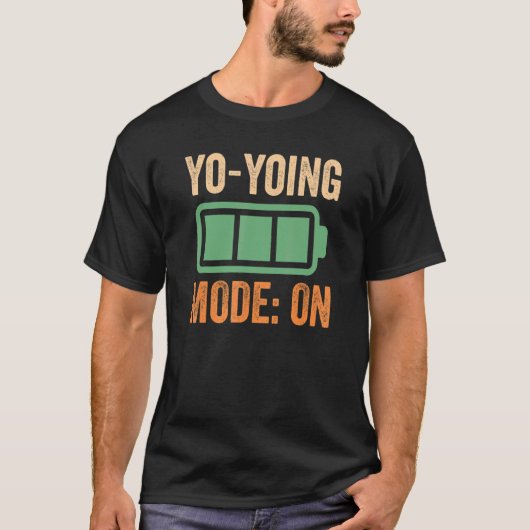 U schakelt de yostand in op het batterijontwerp t-shirt (Voorkant)