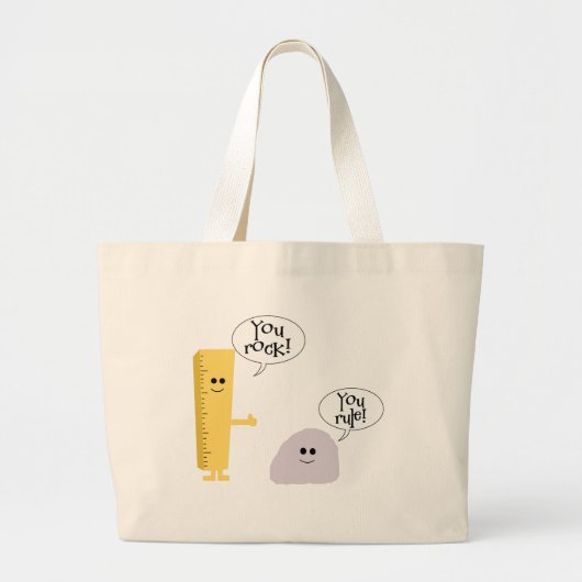 U schommelt u beslist grote tote bag (Voorkant)
