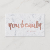 U schoonmaakt roos gouden script marmer loyalty pu (Voorkant)