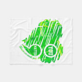 U Semicolon Hart Geestelijke Gezondheid Bewustzijn Fleece Deken (Voorkant (Horizontaal))