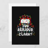 U Serious Clark-kerstvakantie met lelijke kerst Kaart (Voorkant / Achterkant)