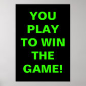 U SPEELT OM HET SPEL TE WINNEN POSTER (Voorkant)
