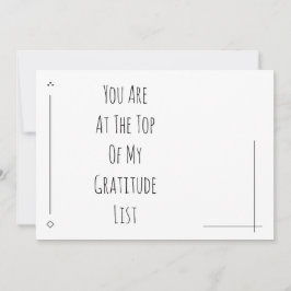 U Staat Bovenaan Op Mijn Lijst Van Dankbaarheid