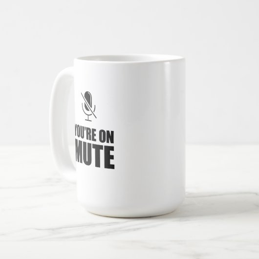 U staat op Dempen – Zoom Call Humor Koffiemok (Voorkant links)