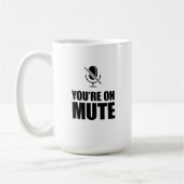 U staat op Dempen – Zoom Call Humor Koffiemok (Links)