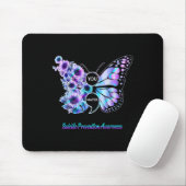 U Suicide Prevention Semicolon Butterfly Muismat (Met muis)