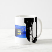 U Typografische Mok monogram (Voorkant rechts)